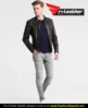 New Designs Fashion Zipper PU Polyester Short Men/s Jackets Wholesale Cheap Man Leather Jacket
