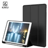 KAKU Auto sleep function classical folder leather folio flip pencil case for ipad 9.7 MINI pro