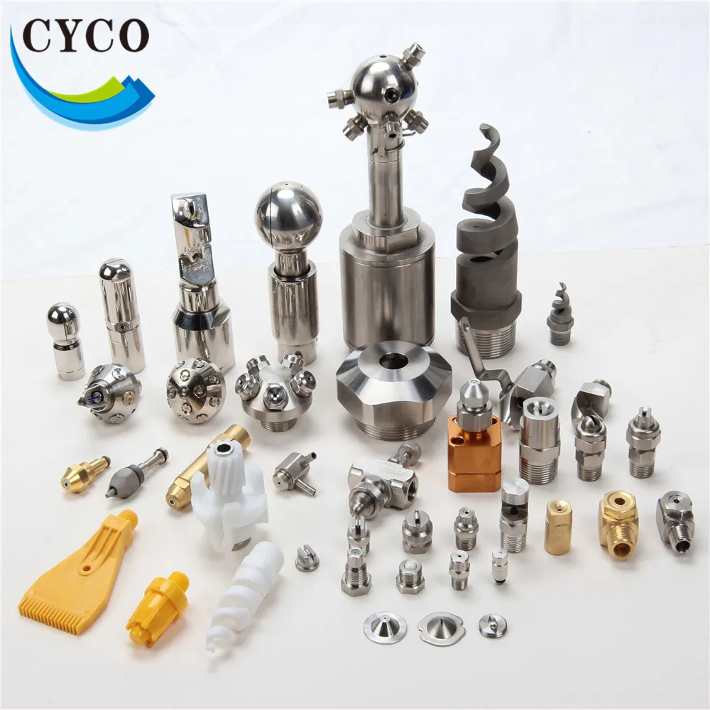 Large Flow Hollow Cone Or Full Cone Pigtail Spray Nozzles Tips For