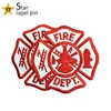 Promotion cheap custom fireman uniform fire rescue embroidery patches