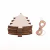 Natural Wooden DIY Snowflake Star Santa Claus Boots Bells Christmas Tree Hanging Ornaments Party Decorations for Home