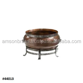 Indian Hammered Solid Copper Fire Pit Metal View Indian Hammered