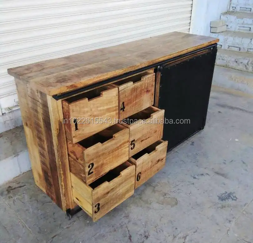 Industrial Mango Wood Furniture Filing Cabinet Buy Cheap Wood