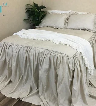 Three Sided Split Skirted Coverlet Bedding Custom Bedspread Full