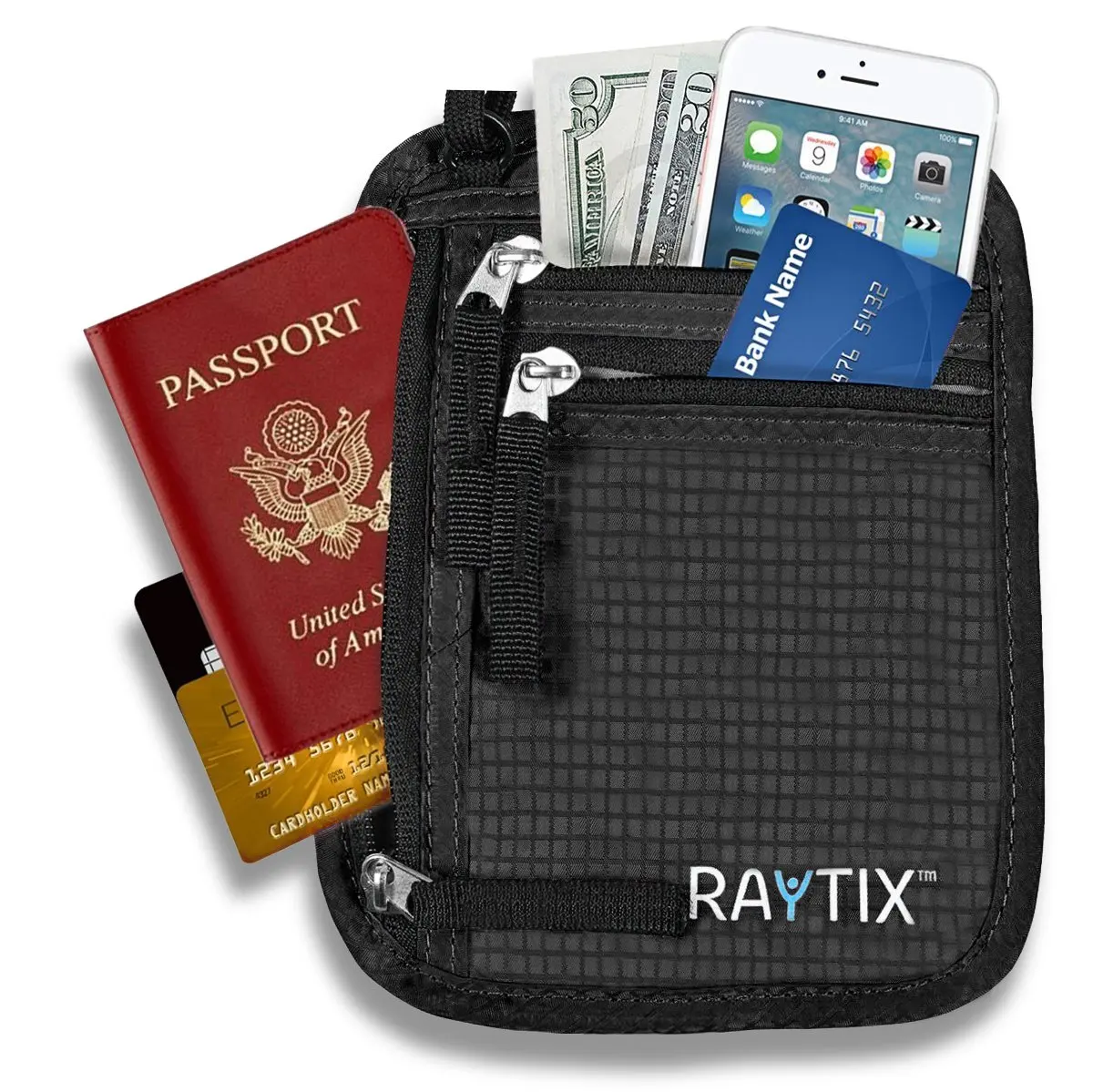Buy Travel Security Neck Wallet Passport Money Carry Case - 
