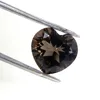 Stunning Birthstone ! Natural Smoky Quartz 12x12mm Concave Heart Cut 6.35 cts loose gemstone for jewelry 160 sample