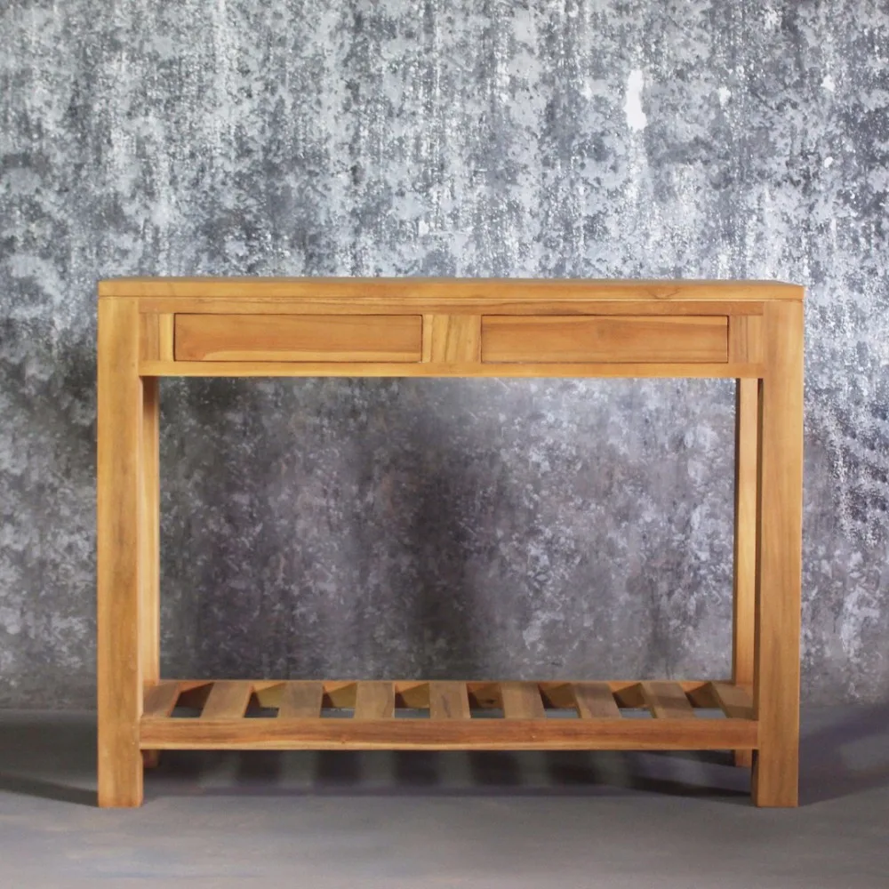 Mesa De Madera De Teca Con Cajones,Moderna,Fabricante De Muebles De