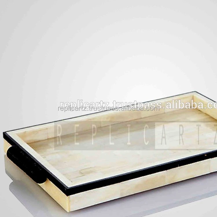 white wooden tray