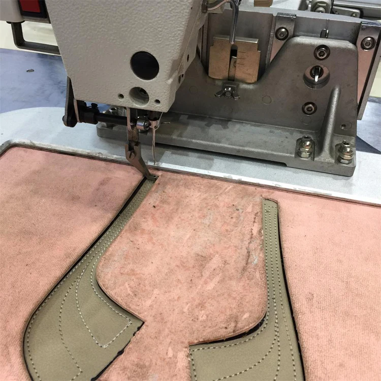 Computerized lockstitch logo pattern sewing machine