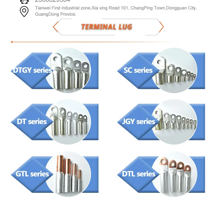 Qwt Copper Naked Non Insulated Circular Connecting Ring Terminals China