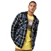 100% cotton OEM custom wool hooded shirt men's quilted lined flannel jacket