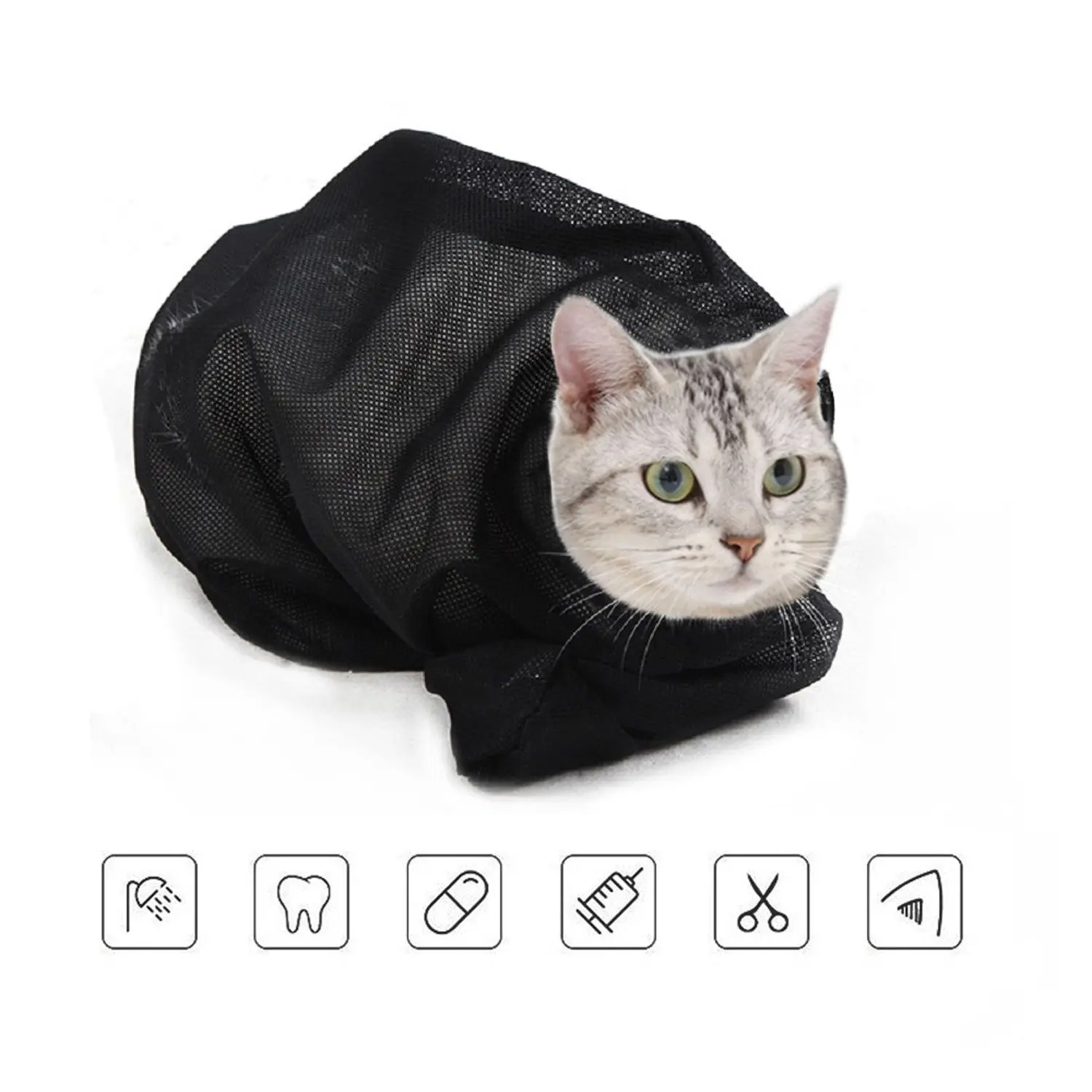 cat mesh wash bag