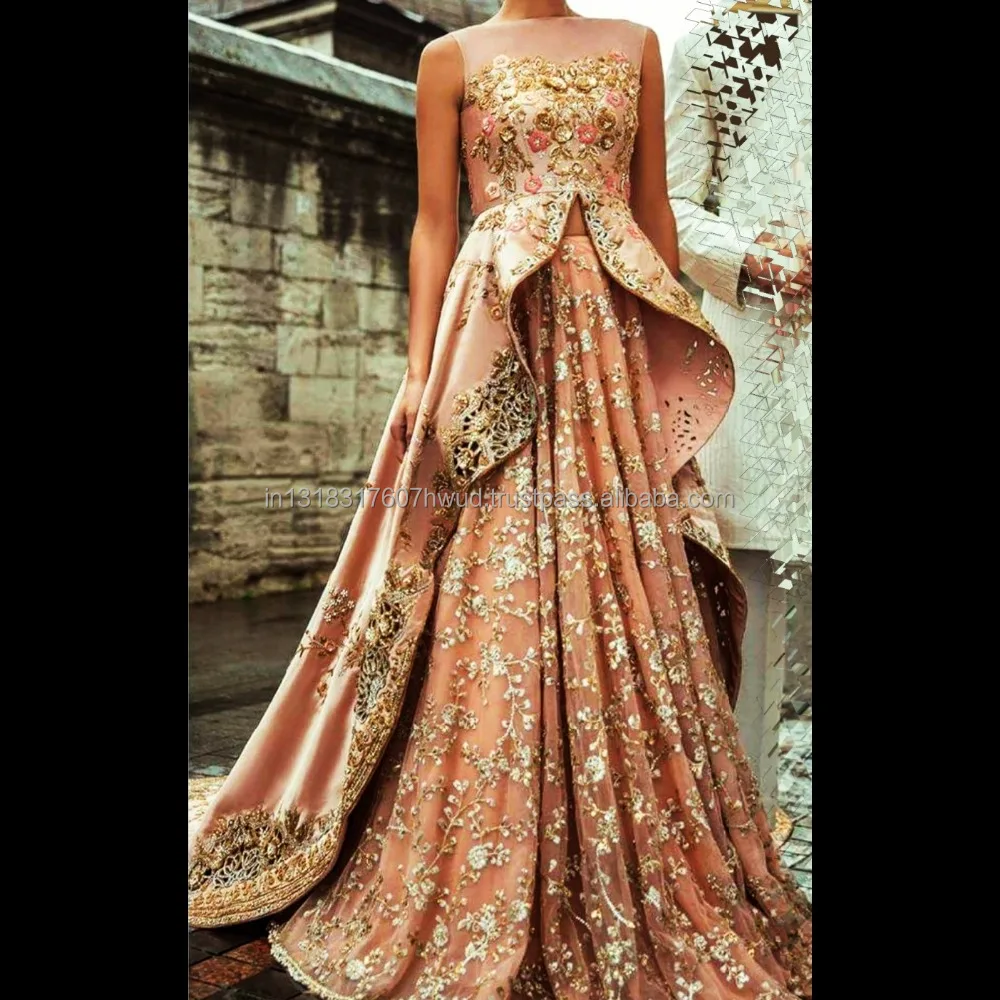 Bridal Stani Dress Long Tail Short Wedding Dresses Bridal Stani Dress Long Tail