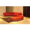 Roller Red Modern Design Leather Sectional Round Sofa SL901