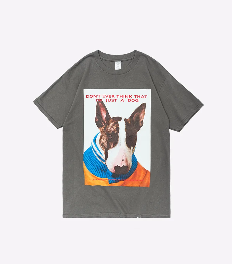 2019 OEM ODM Custom Cotton Dog Custom Printed Men Slogan T-shirt  