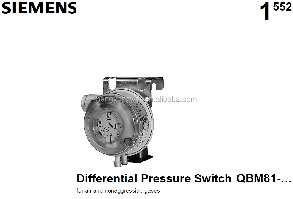 Siemens Differential Pressure Switch Qbm813 Buy Siemens Pressure
