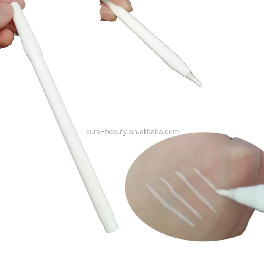 Disposable White Ink Skin Marker Pen With Waterproof Surgical Piercing