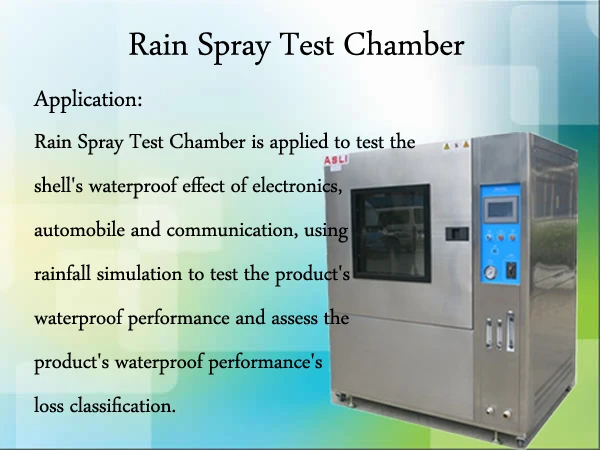 Electronics And Automobile Material Test Rain Spray Test Chamber