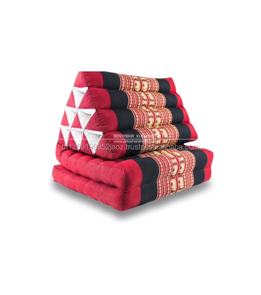 Thai Handmade Triangle Pillow 10 Rows With 2 Parts Of Mattress
