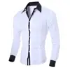 Fashion Men Luxury Slim Fit Long Sleeve Casual Business Formal Dress Shirts Tops