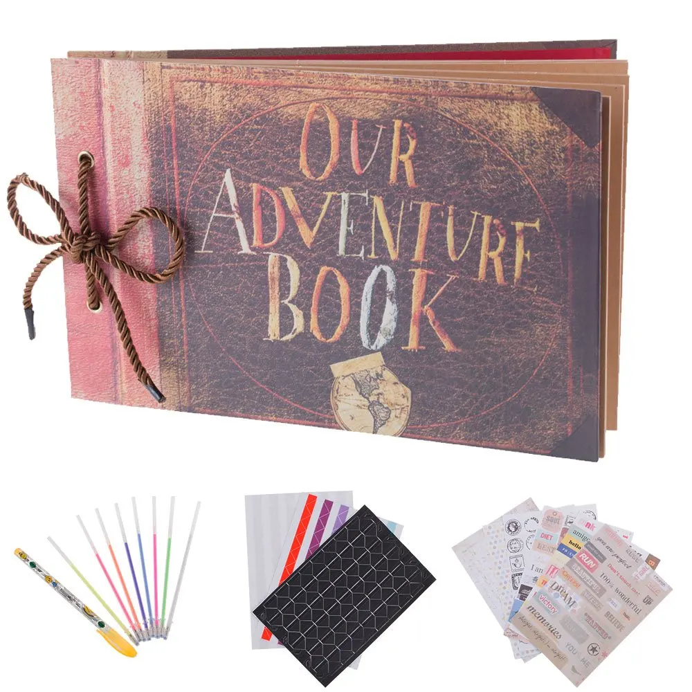 DIY Accessories Kit and Scrapbooking Supplies Gotideal DIY Scrapbook Album Craft Paper Wedding and Anniversary Photo Album Family Scrapbook with Photo Album Storage Box Pure