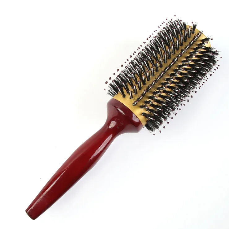 Professional Wood Large Round Hair Brush With Mixed Bristle Buy Round