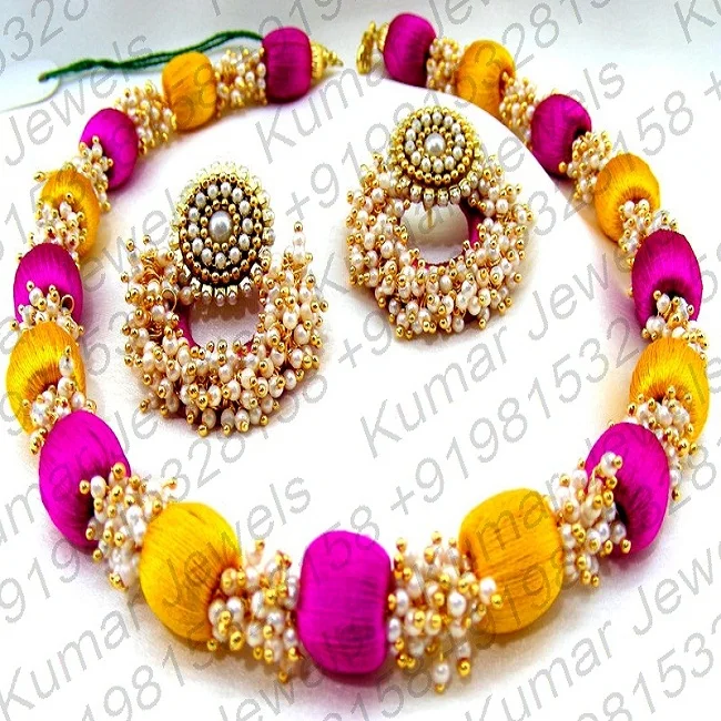 Single Line Beaded Pearl Handmade Funky 