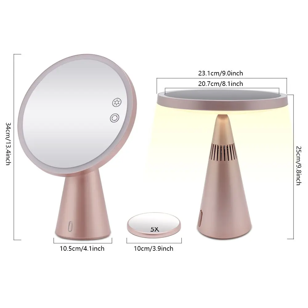 Led Lighted Makeup Mirror With Bluetooth Speaker Buy Led Lighted