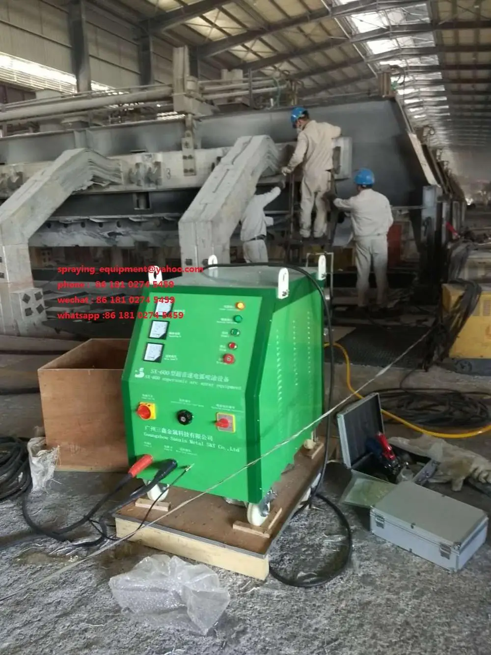 arc spray machine with different powder