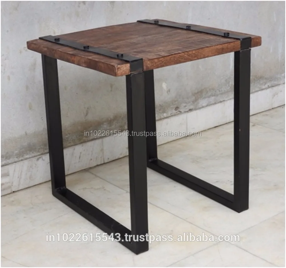 Industri Logam Side Table Dengan Kayu Atas Buy Antique Putaran Sisi Meja Kayu Meja Sisi Sempit Bergerak Meja Samping Product On Alibaba Com