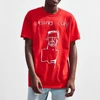 Drop Shoulder Fitted Heavy Weight Cotton T Shirts Custom Graphic Printed Red Color Tee