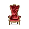 Hand Carved Antique Baroque Queen Throne Chair King Crown Royal Tiffany Chair For Wedding
