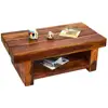 Unique Industrial Sheesham Wood Coffee Table / Center Table