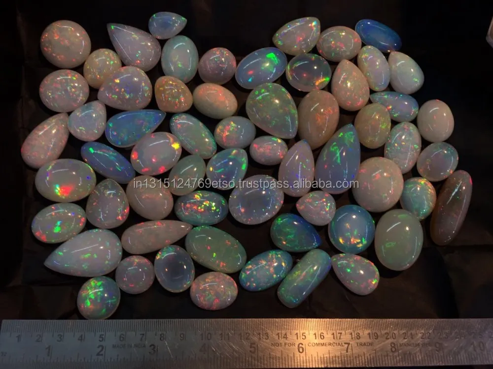 Multi fire Opal Opal Cabochon Jewelry Making ZS 10615 Opal Crystal White Opal Welo Opal AAA Grade Opal Natural Ethiopian Opal