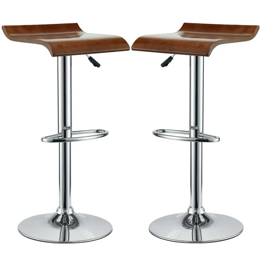 Bar Stool Set of 2 Oak Dimensions: 14.5"W x 14"D x 24.5-32.5"H Weight: 54 lbs