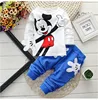 New Baby Mickey Clothing Sets Kids Autumn Character Cotton Long Sleeve Shirt +Pants Suit Children Set For 1-4 Years