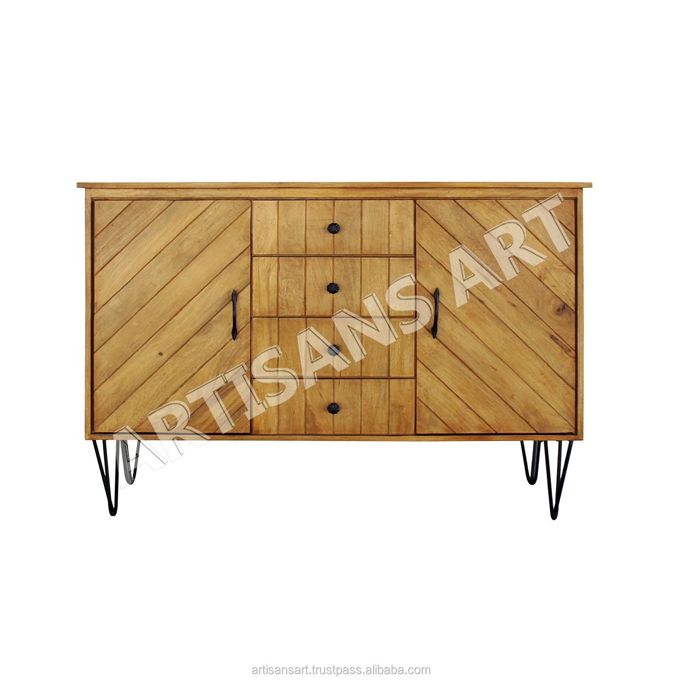 Handmade Industrial Mango Wood Sideboard For Lining Room,Solid Wood