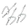 Copper plated white gold link clasp, clip inner diameter 2mm
