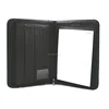 Leather Conference Folder A4 Padfolio Portfolio Zippered Writing Pad With Pockets And Card Holders For Resume Document