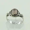 Pretty 925 Sterling Silver Tiny Rose Quartz Gem Stone Ring Jewelry Supplier India