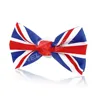 union jack bow ties with luxury adjustable pre tied suit for men boys kids for wedding party