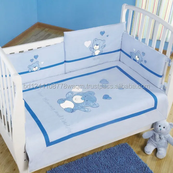 Baby Cot Bumper Bedding Set Buy Embroidery Baby Bedding Set