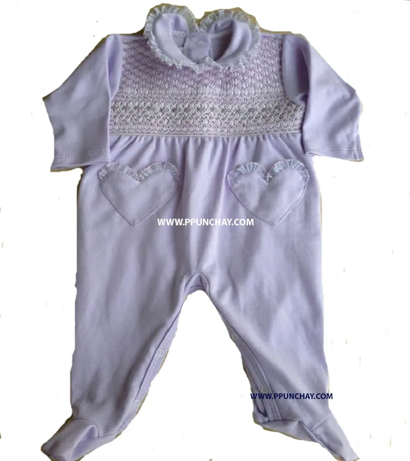 smocked baby grow