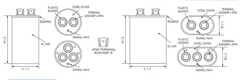 Cbb60 конденсатор схема подключения 4 клеммы China Manufacture Cbbb65 -a Class B Standard Capacitor For Motor Running - Buy C