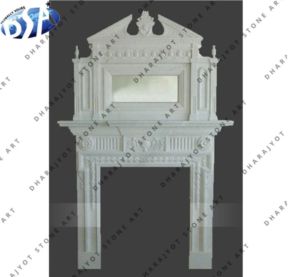 Indoor And Outdoor Decorative White Marble Mantels Fireplace Buy