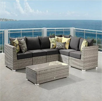 Poly Rattan Outdoor Rattan High Garden Sofa Furniture Wicker Rattan Sectional Garden Outdoor L Shape Sofa Set Furniture Buy Patio Furniture Wicker Furniture Outdoor Rattan Furniture Product On Alibaba Com