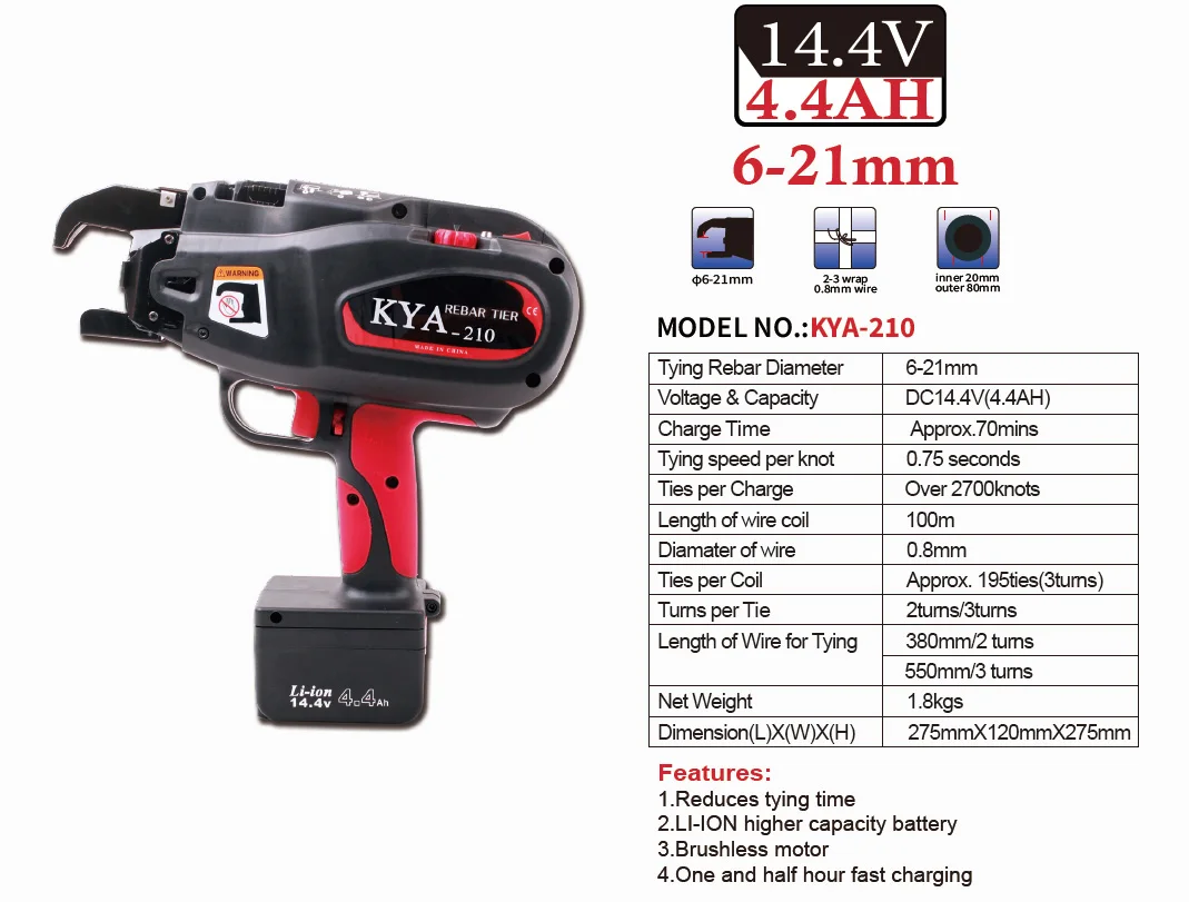 Kya210b Automatic Rebar Tying Machine Buy Kya210b Automatic Rebar