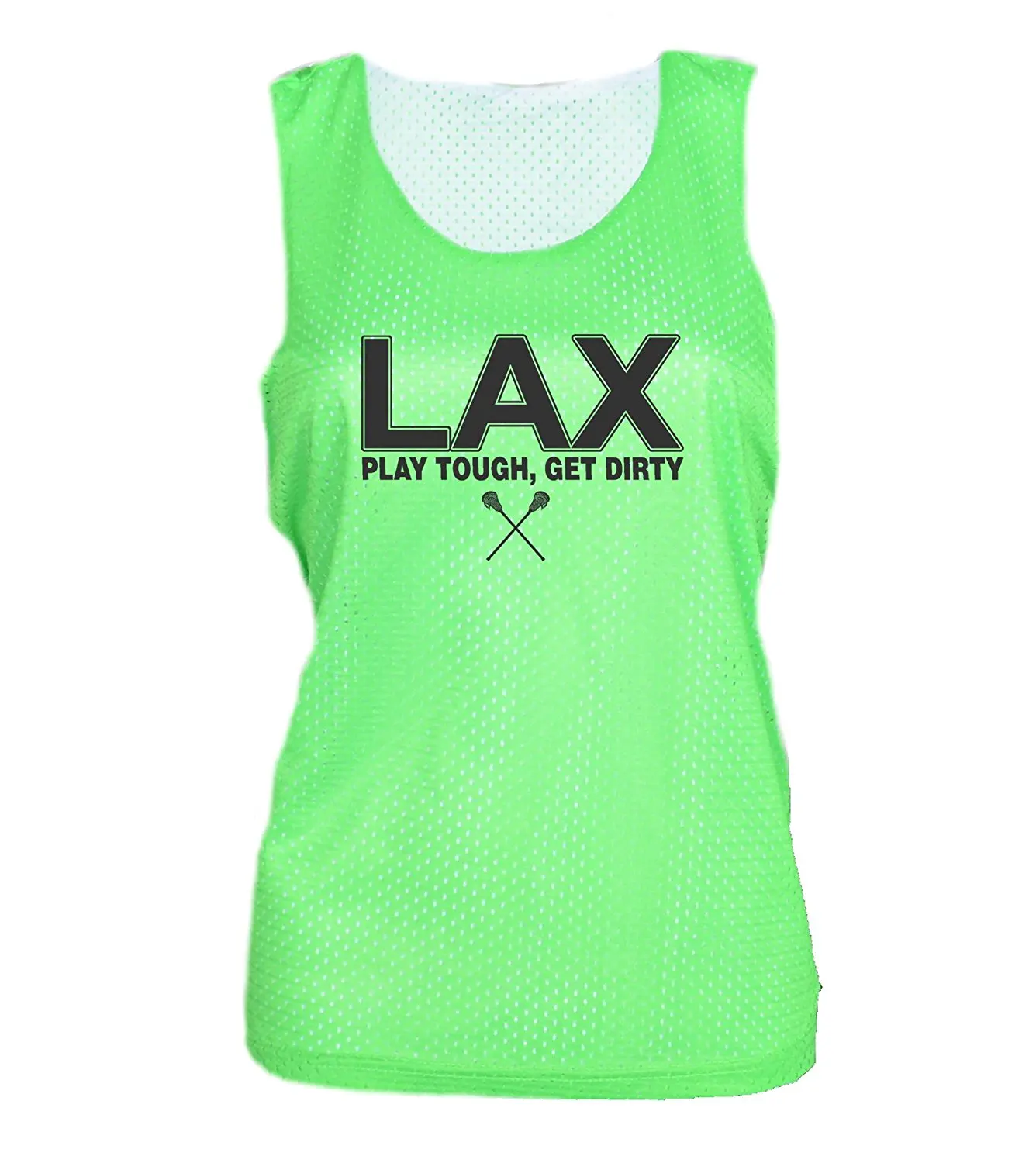 JANT girl Lacrosse Mesh Pinnie Keep Calm LAX On Logo