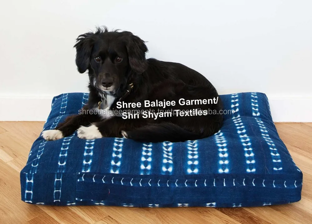 Indian Pet Dog Cat Bed Cushion With Embroidery Polyester Filling Hand