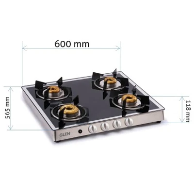 Glen 4 Burner Gas Stove 1042 Gt Forged Burners Mirror Finish Auto